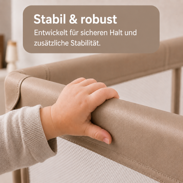 Baby Laufstall / Laufgitter – Beige – Faltbar mit Matte - Broyari