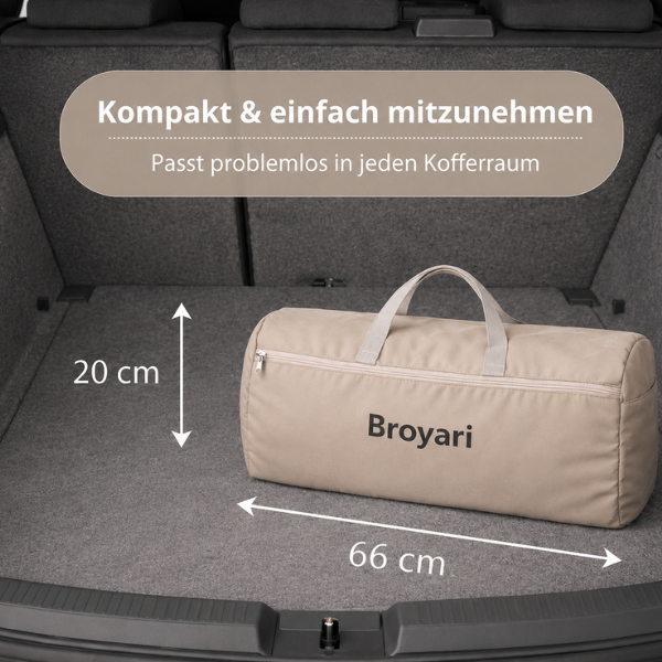 Baby Laufstall / Laufgitter – Beige – Faltbar mit Matte - Broyari