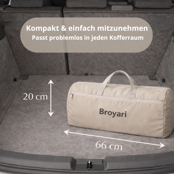 Baby Laufstall / Laufgitter – Beige – Faltbar mit Matte - Broyari